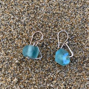 Sea glass earrings